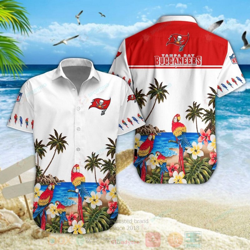 STYLE Tampa Bay Buccaneers NFL Parrot Short Sleeve Hawaii Shirt 2