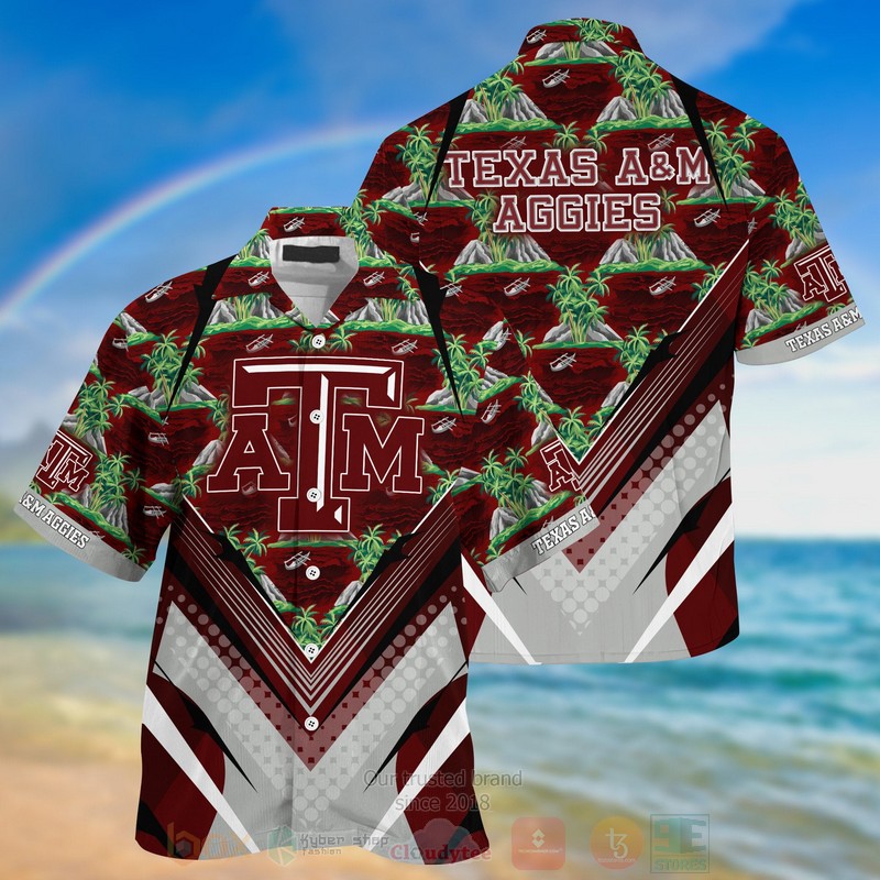 HOT Texas A&M Aggies 3D Tropical Shirt 3