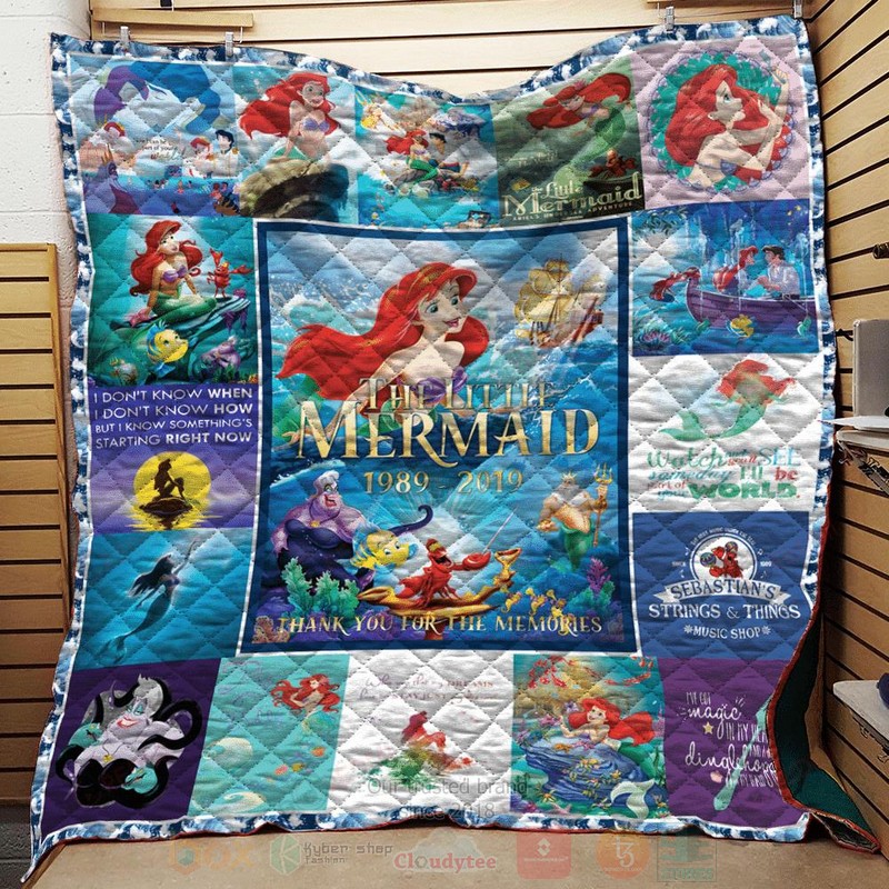 HOT The Little Mermaid 1989-2019 Luxury Quilt 2