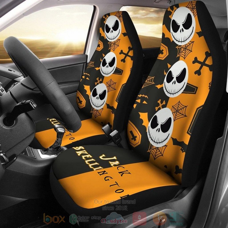 BEST The Nightmare Before Christmas NBC Jack Death Patterns Car Seat Covers 9