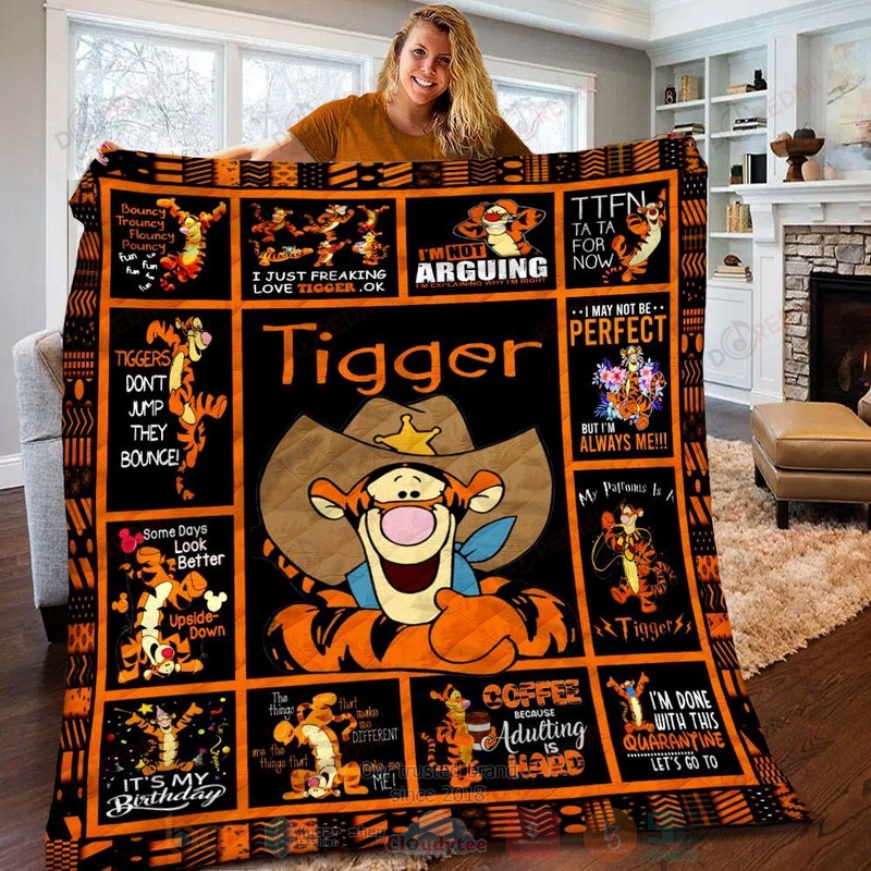 HOT Tigger Cowboys Style Luxury Quilt 5