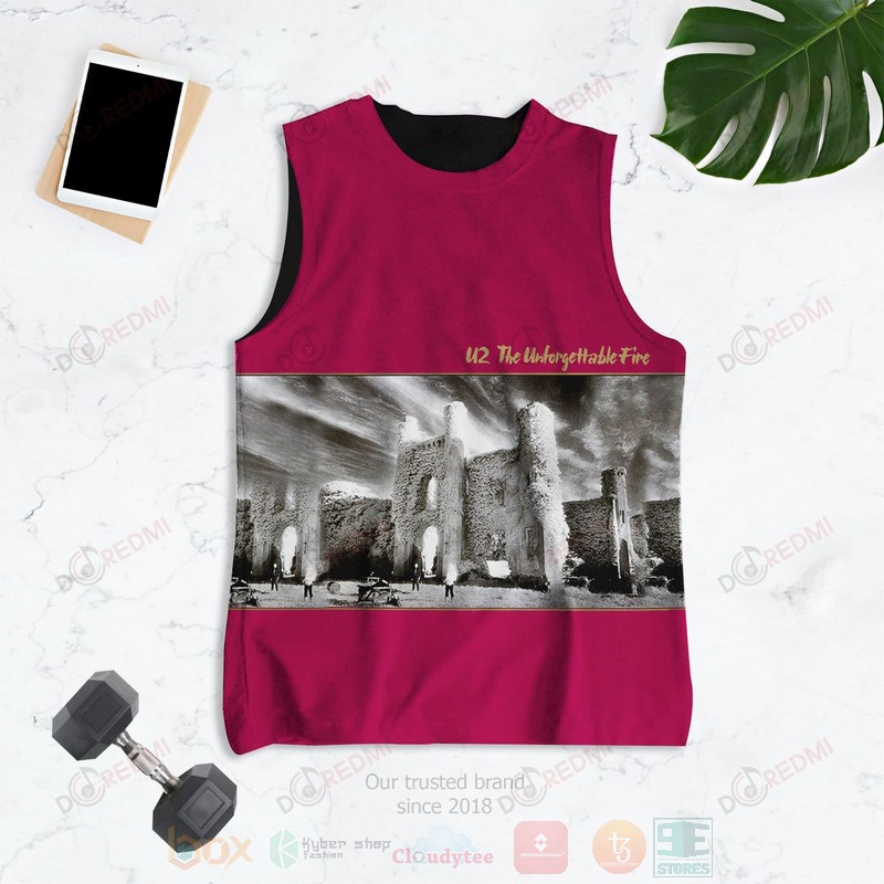 HOT U2 The Unforgettable Fire Album All Over Print Tank Top 2
