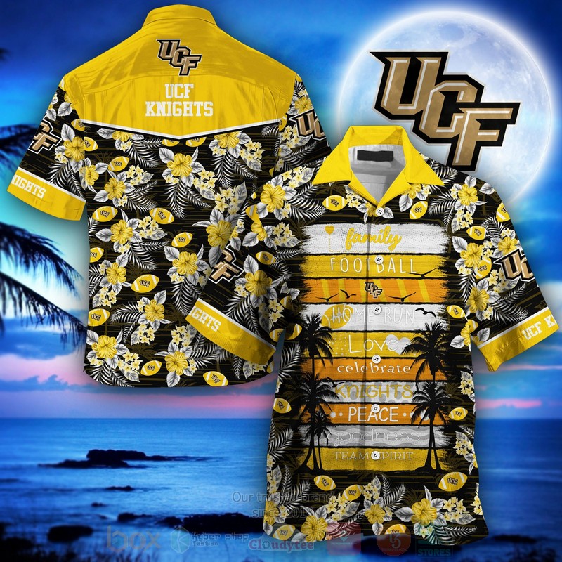 HOT UCF Knights Family Football Home Run Love Peace 3D Tropical Shirt 3