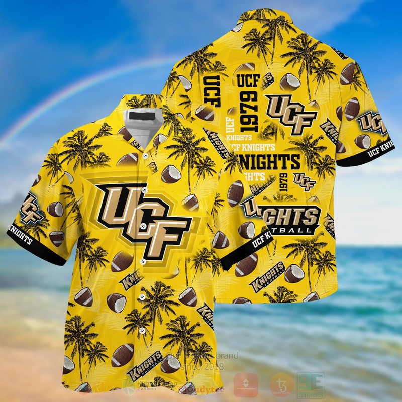 HOT UCF Knights Team, Yellow 3D Tropical Shirt 6