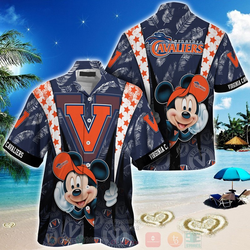 HOT Virginia Cavaliers Mickey Mouse 3D Tropical Shirt 3