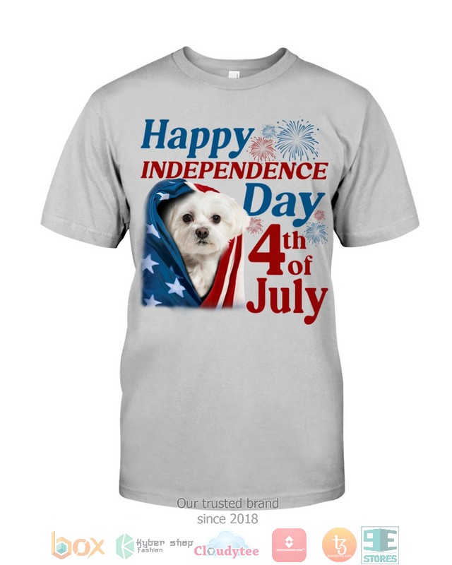 NEW White Maltese Happy Independence Day 4th Of July Hoodie, Shirt 47