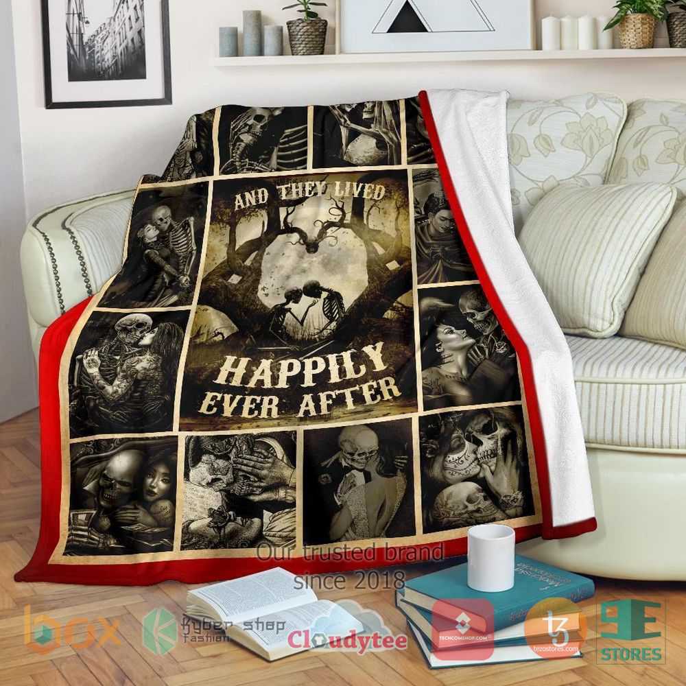 HOT And They Lived Happily Ever After Skull Blanket 11