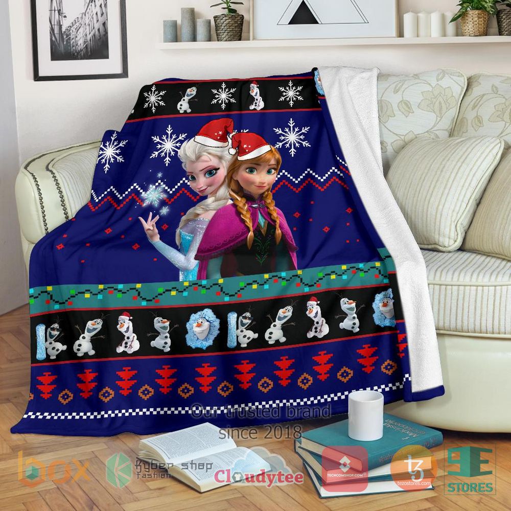 HOT Blue Frozen Christmas Blanket 16