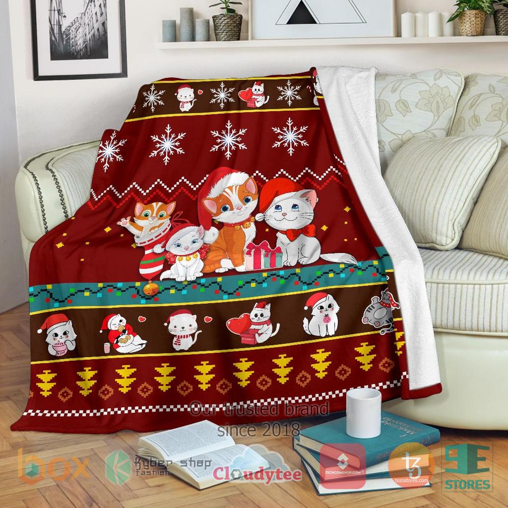 HOT Cat Christmas Blanket 16