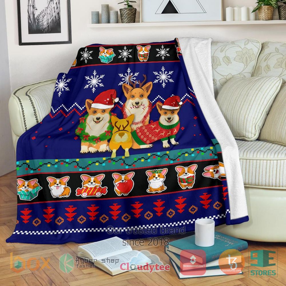 HOT Corgi Christmas Blanket 16