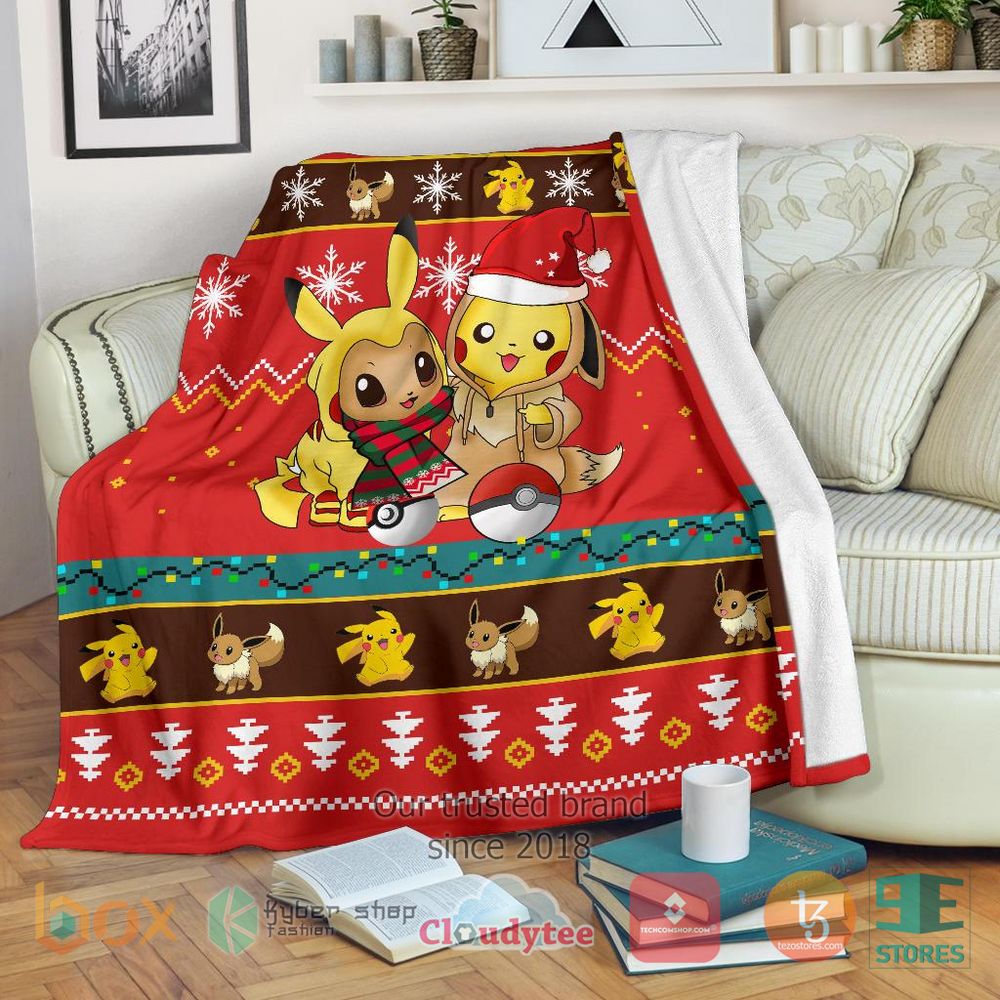 HOT Gearzime Pokemon Christmas Ugly Blanket 16