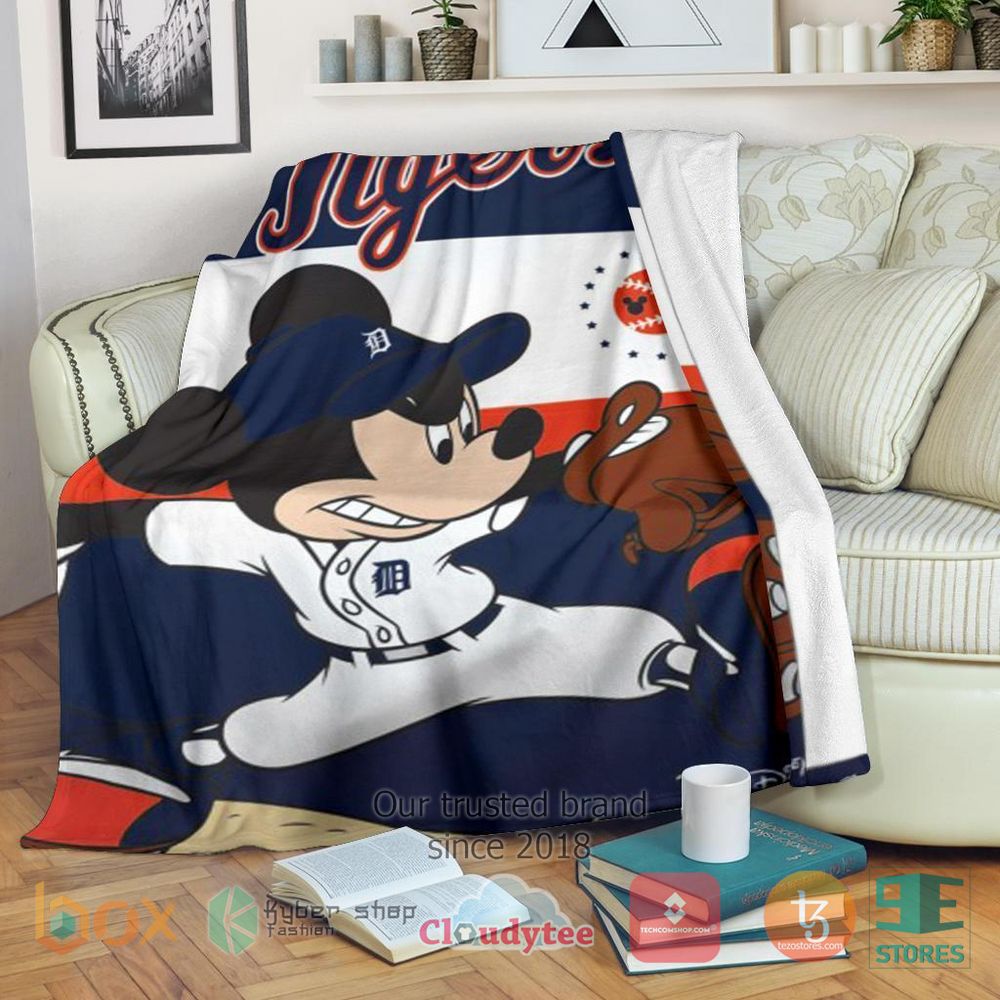 HOT Mickey Plays Tigers Blanket 10