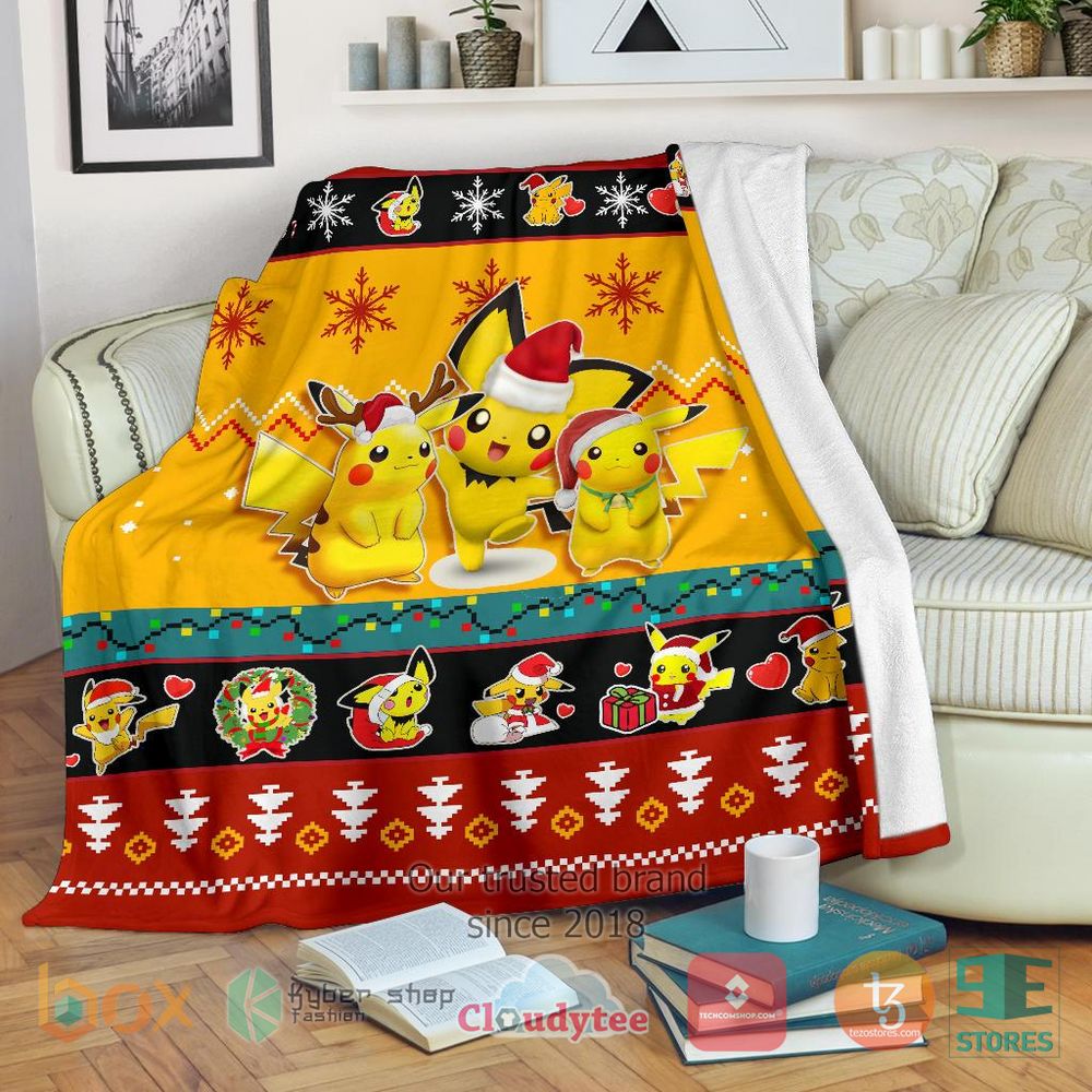HOT Pikachu Christmas Blanket 17