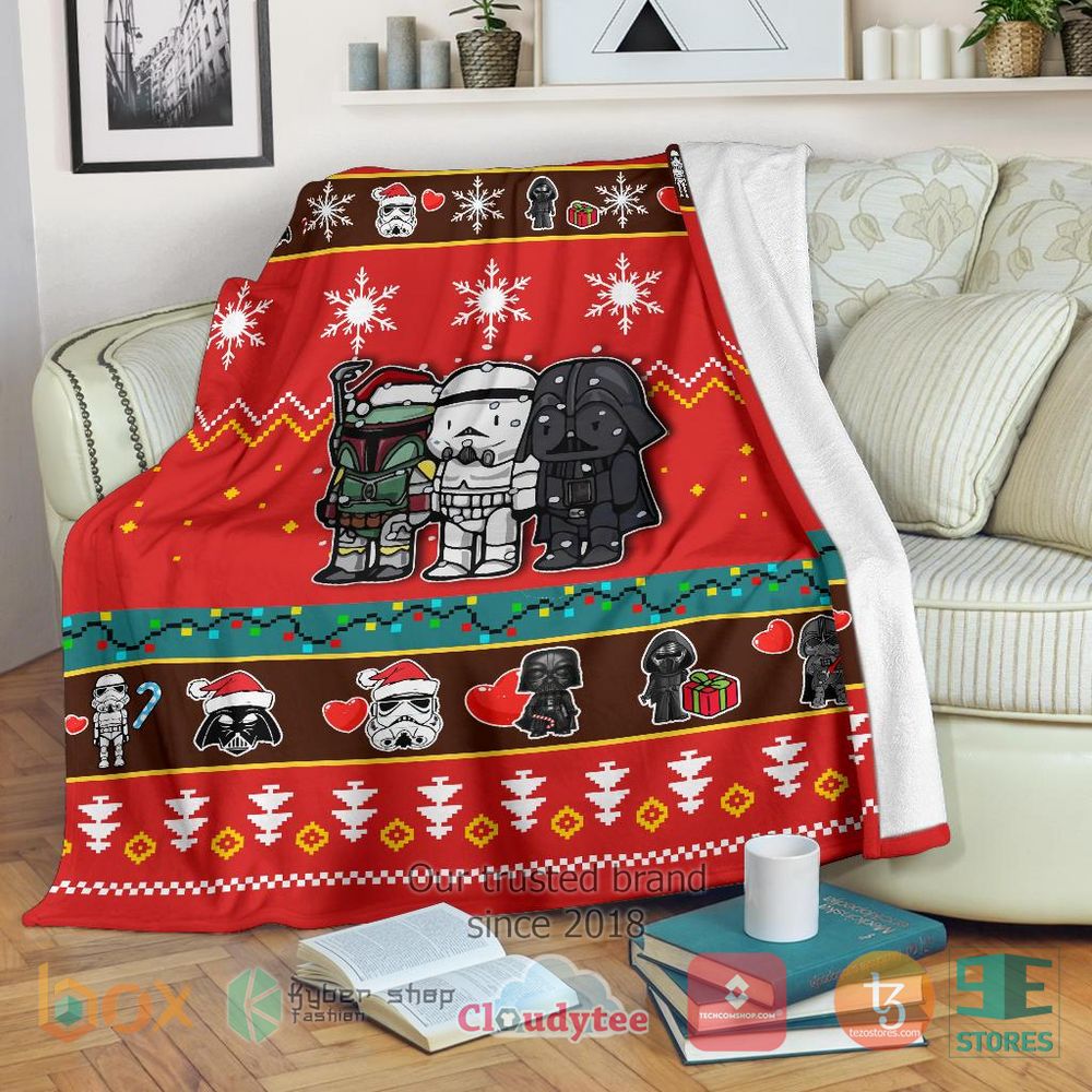 HOT Red Star Wars Chibi Christmas Blanket 17