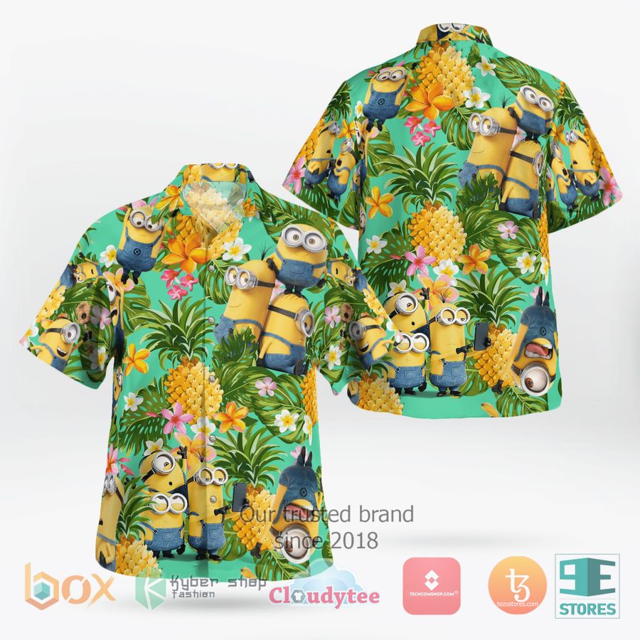 HOT 3D Minion Pineapple Tropical Hawaiian Shirt 8