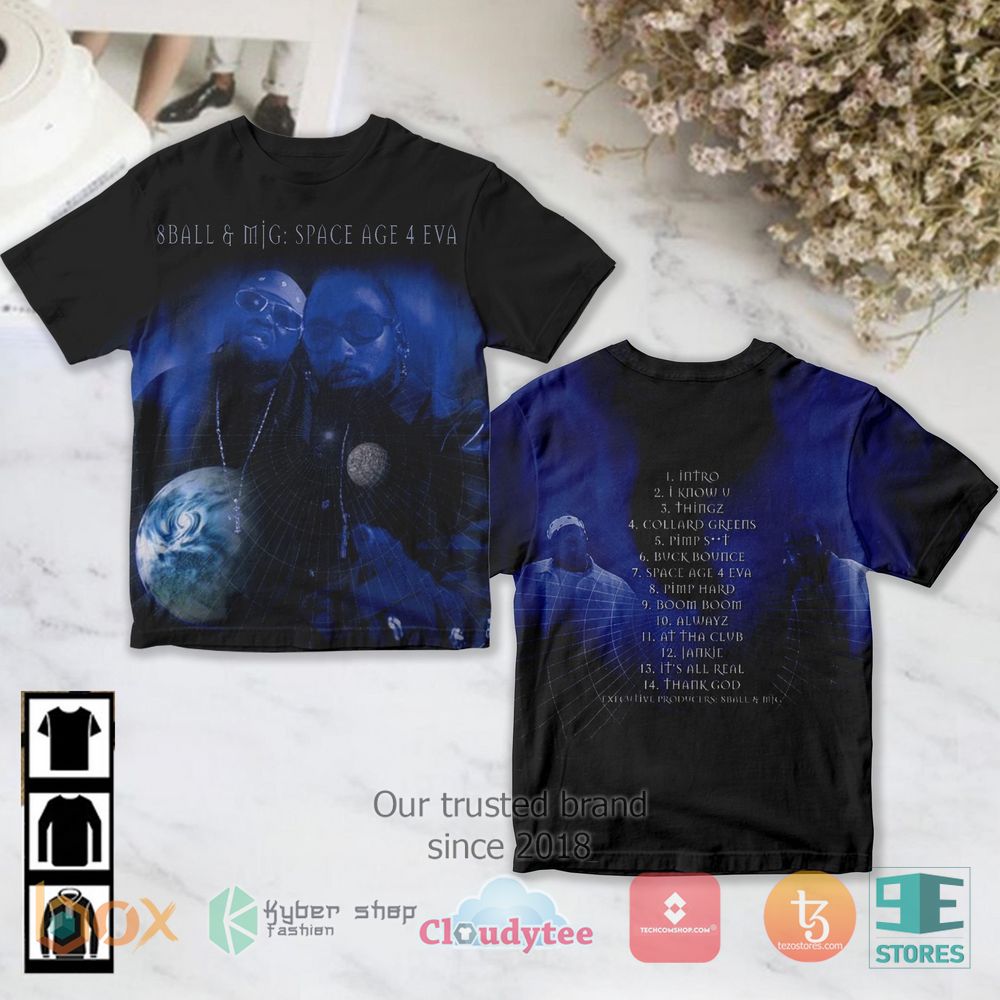 HOT 8Ball & MJG Space Age 4 Eva T-Shirt 2
