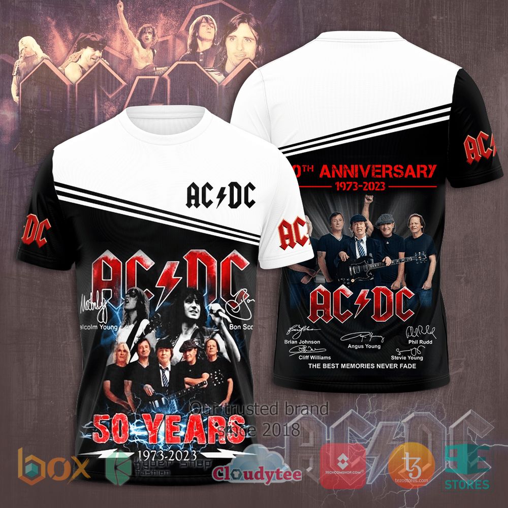 HOT AC-DC 50 Years 1973-2023 Album Hoodie, Shirt 7