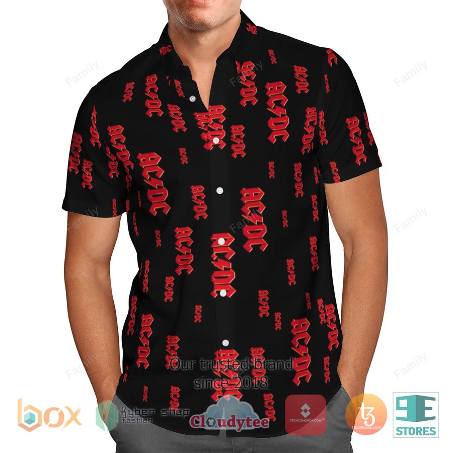 BEST AC DC Band Red Black Hawaii Shirt 2