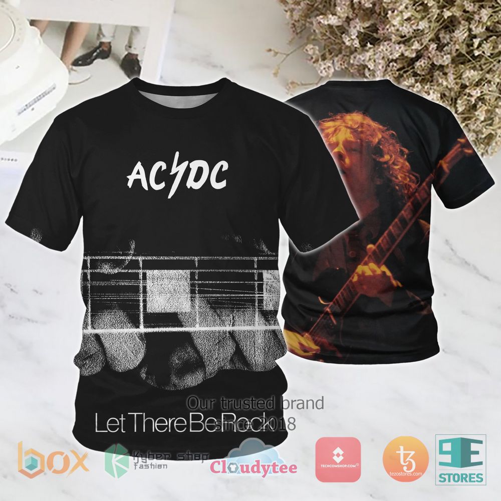 HOT AC DC Let There Be Rock Album 3D Shirt 2