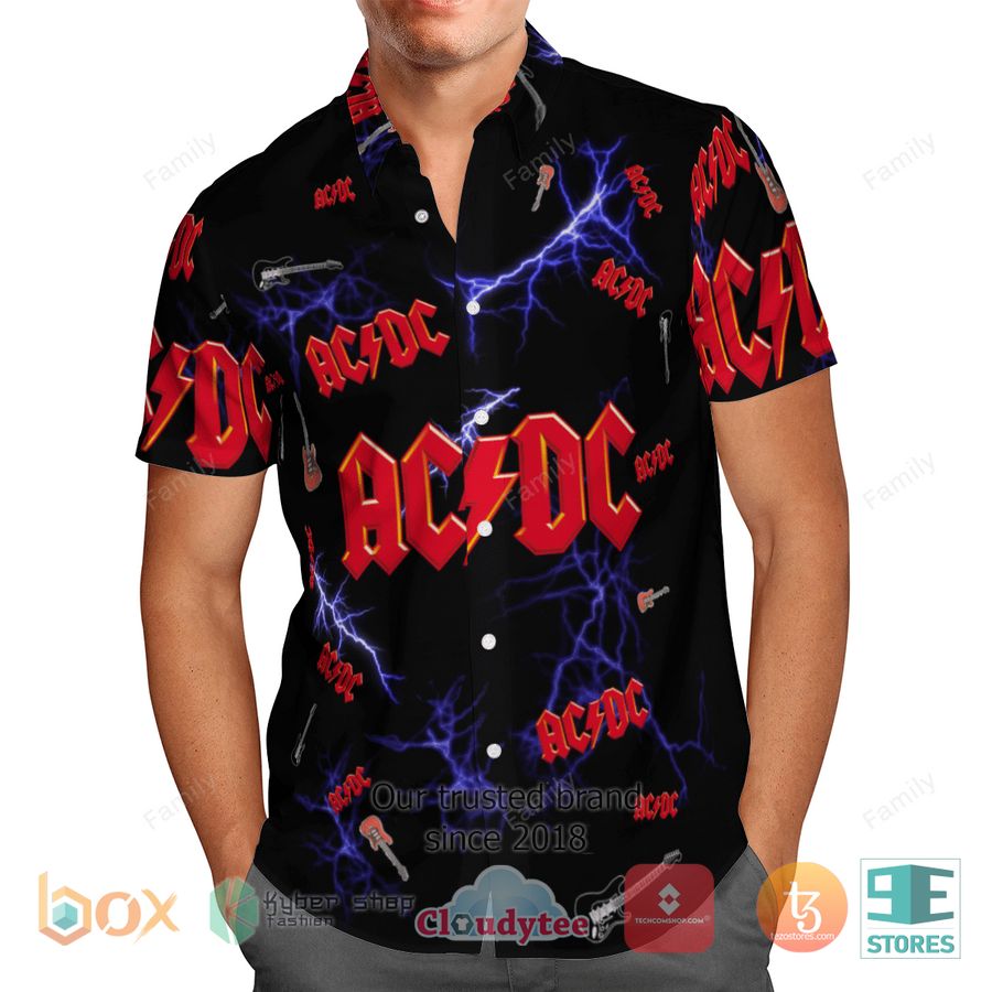 BEST AC DC Lightning Black Hawaii Shirt 12