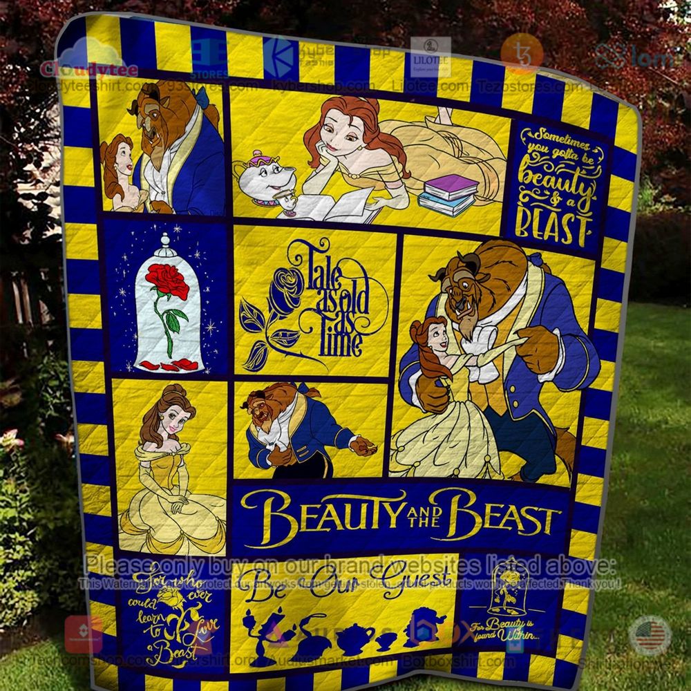 NEW Beauty and the Beast Tale as old as time Quilt 5