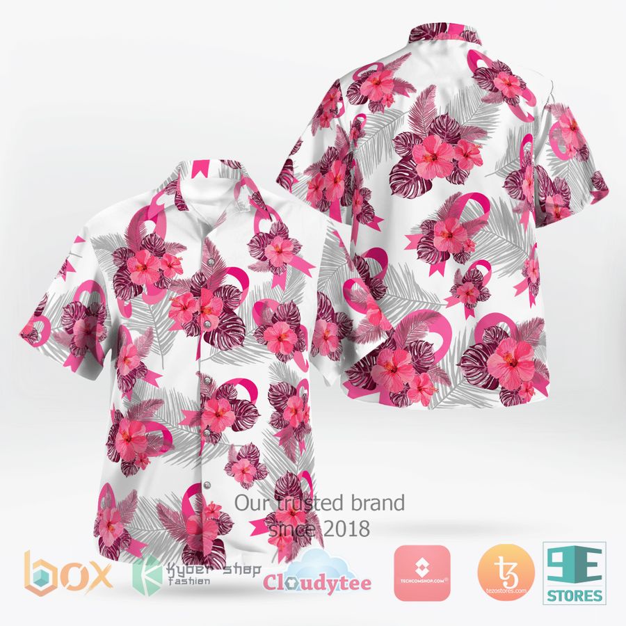 BEST Breast Cancer Awareness Tropical Hawaii Shirt 12