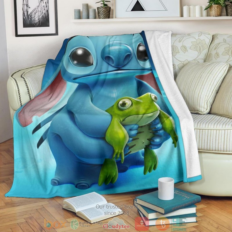 HOT Cute Stitch And Frog Blanket 9