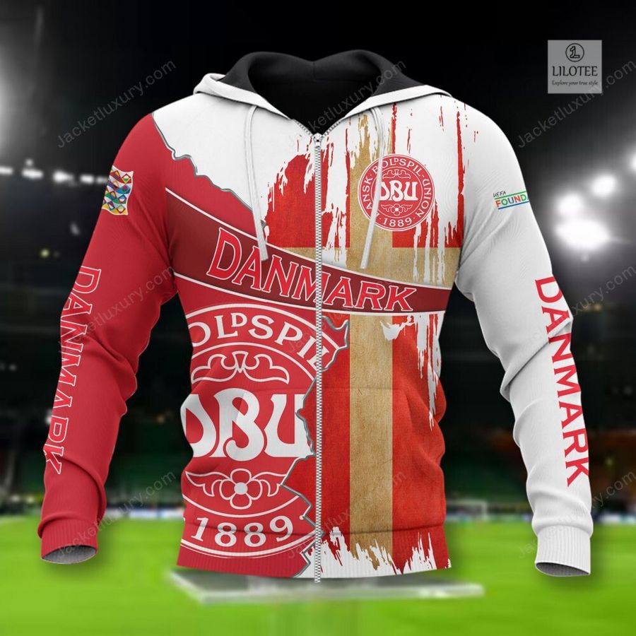 Denmark national football team Red 3D Hoodie, Shirt 4