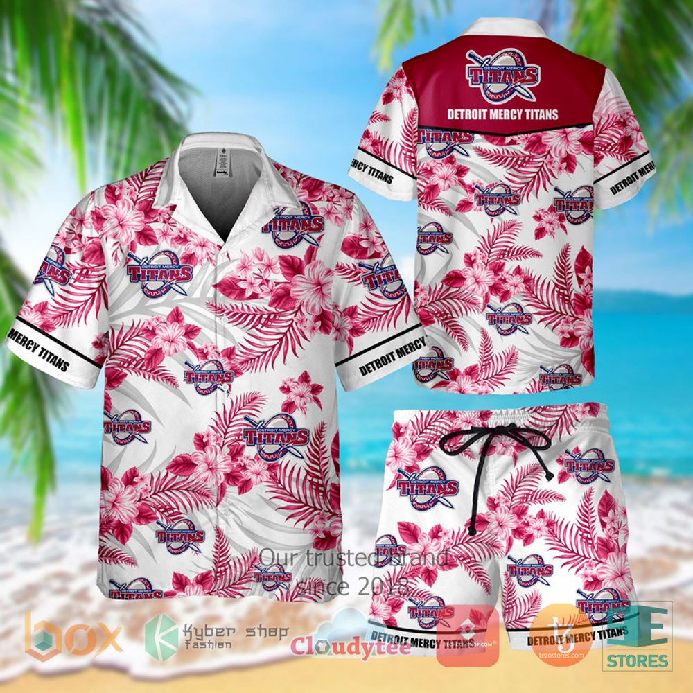 HOT Detroit Mercy Titans Hawaiian Shirt and Shorts 3