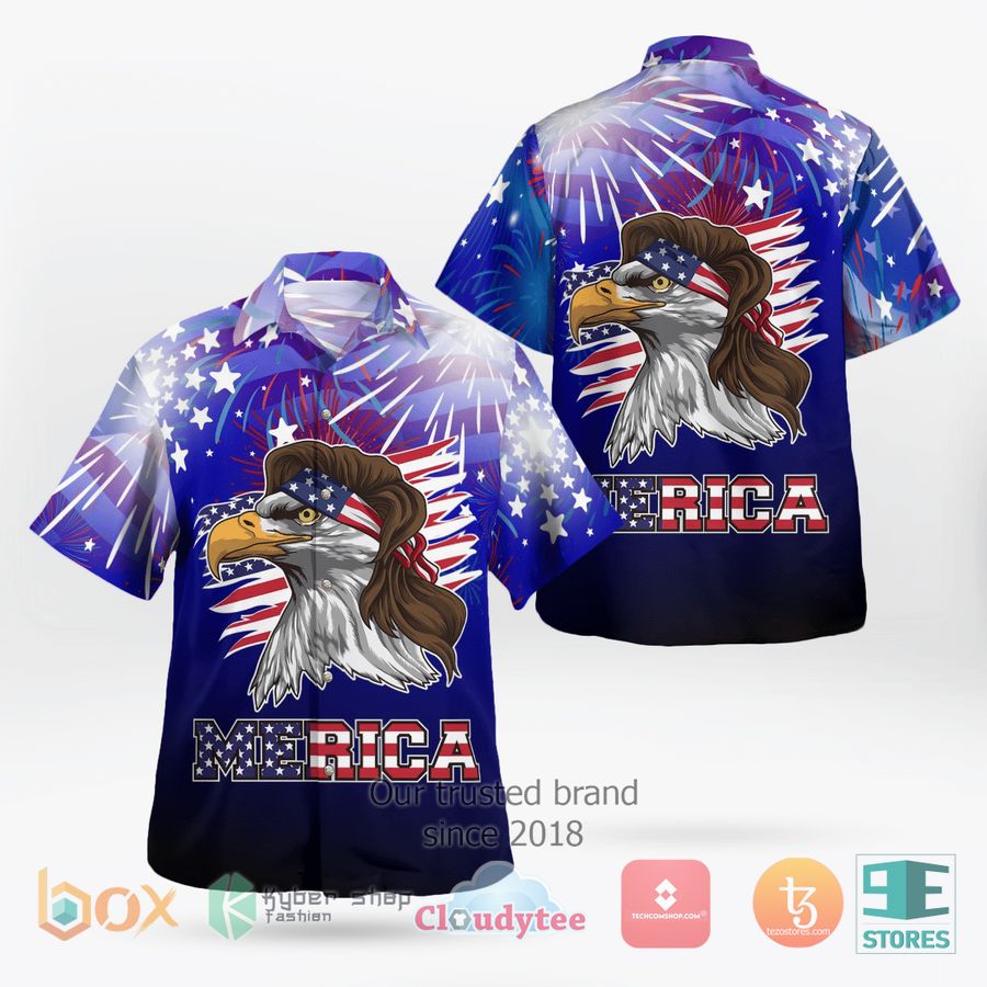 HOT Eagle American Flag Independence Day Hawaiian Shirt 8