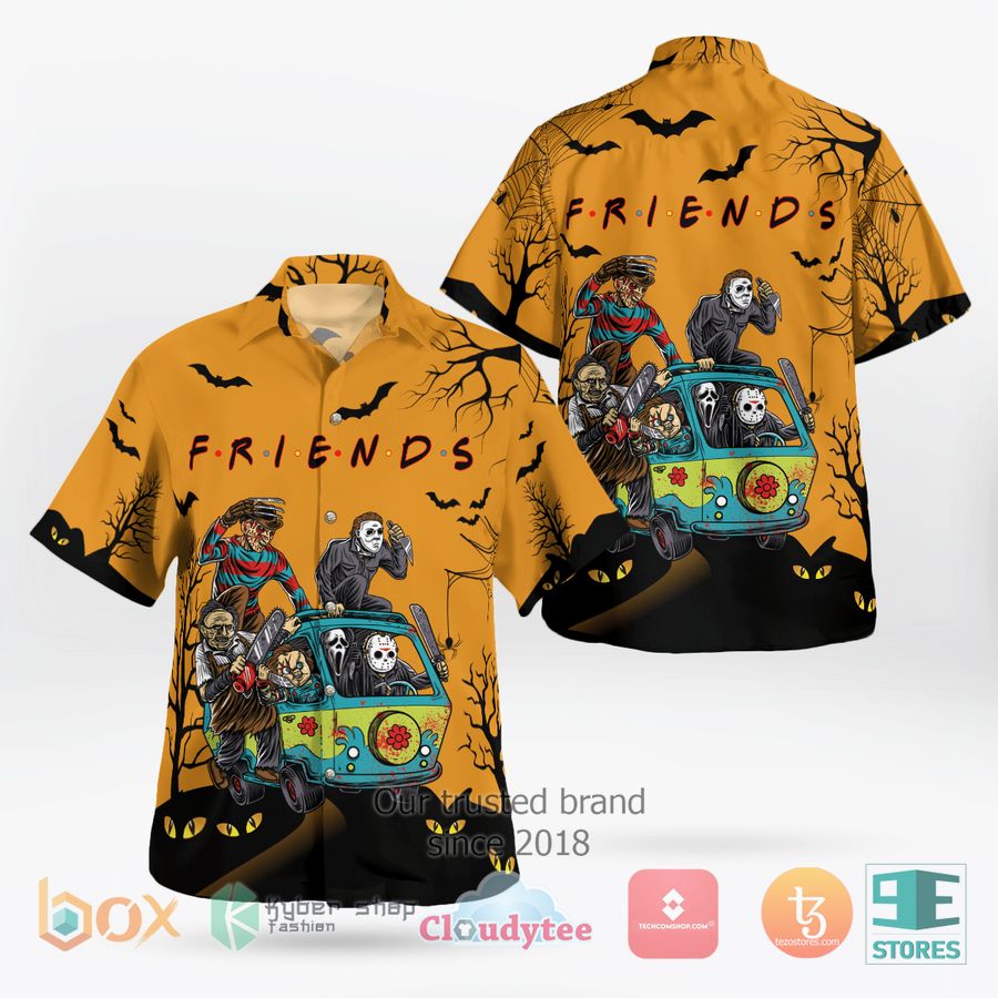 BEST Friends on the bus Horror Characters Hawaii Shirt 12