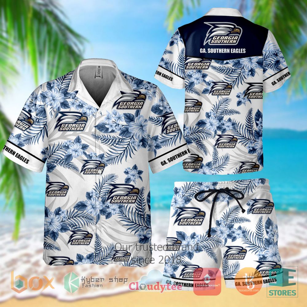 HOT Ga Southern Eagles Hawaiian Shirt and Shorts 1