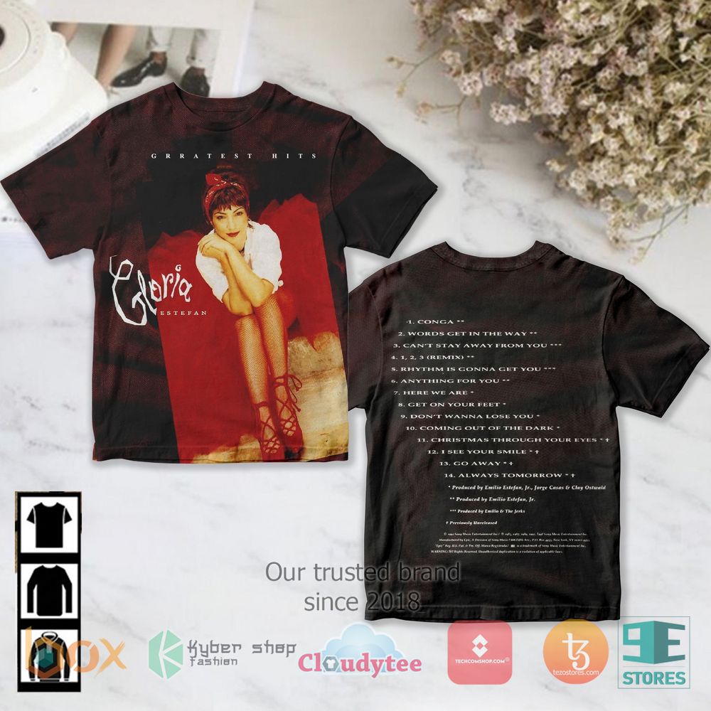 HOT Gloria Estefan Greatest Hits T-Shirt 3
