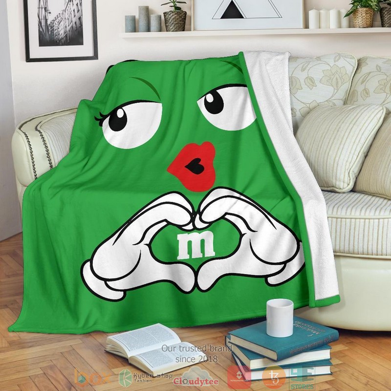 HOT Green M&M Funny M&M Lover Blanket 8