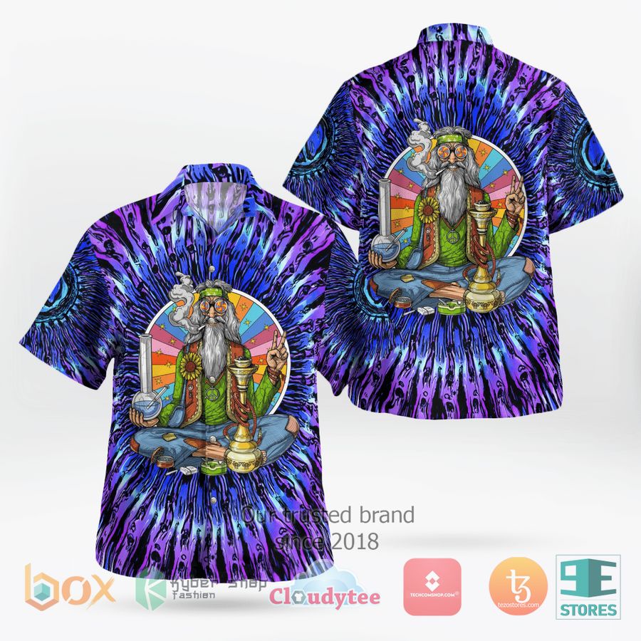 HOT Hippie Stoner Smoking Hawaiian Shirt 8