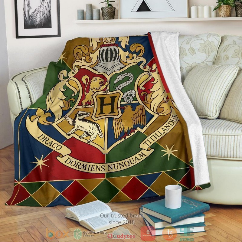 HOT Hogwarts Badges Harry Potter Blanket 9