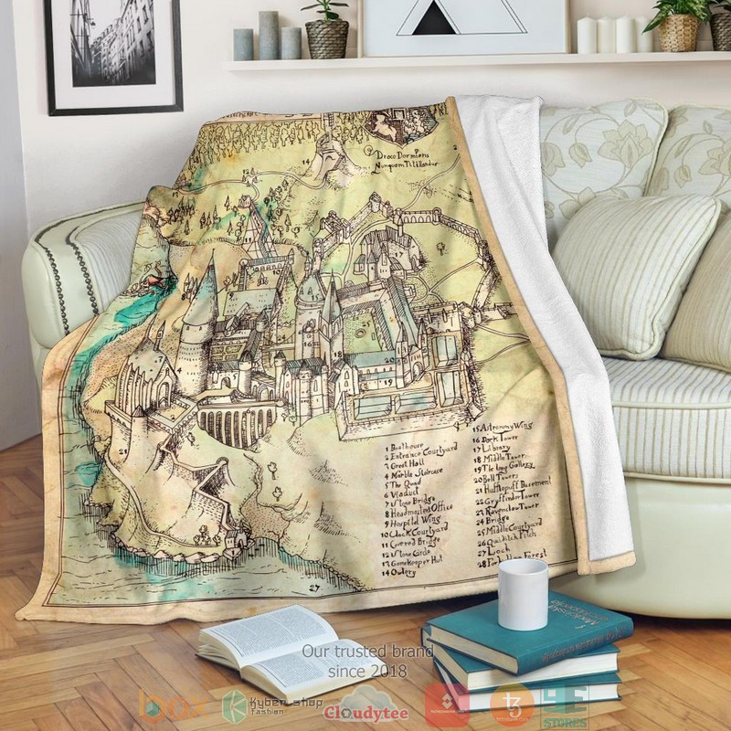 HOT Hogwarts Map Harry Potter Blanket 9