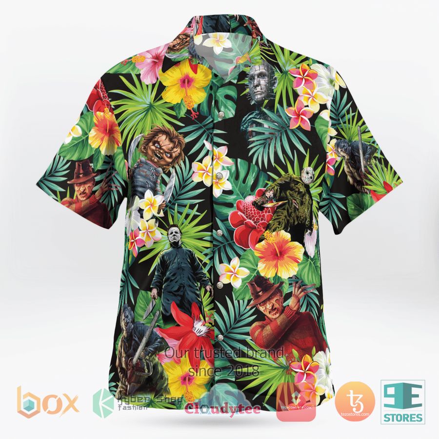 BEST Horror Characters Tropical Floral Hawaii Shirt 2