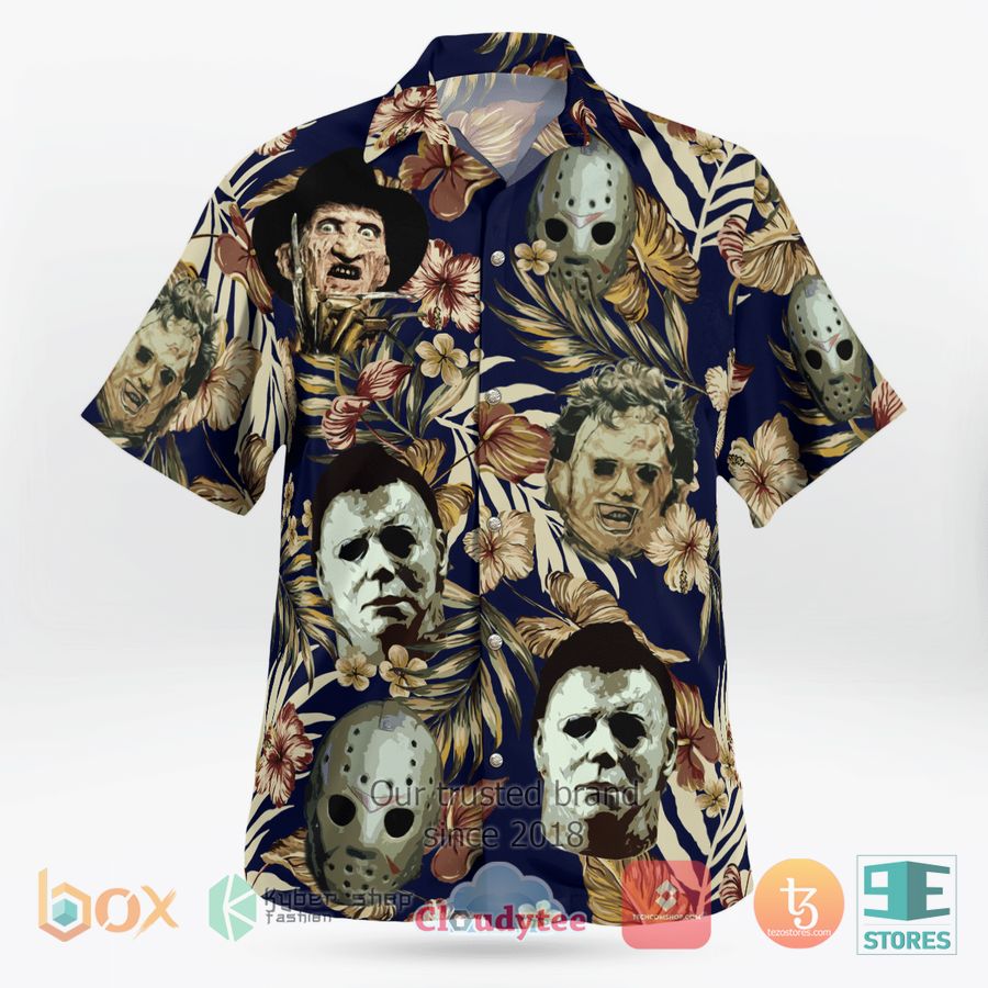 BEST Horror Faces Characters Halloween Hawaii Shirt 5