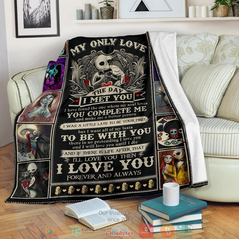 HOT Jack & Sally I Love You ever And Always Blanket 9