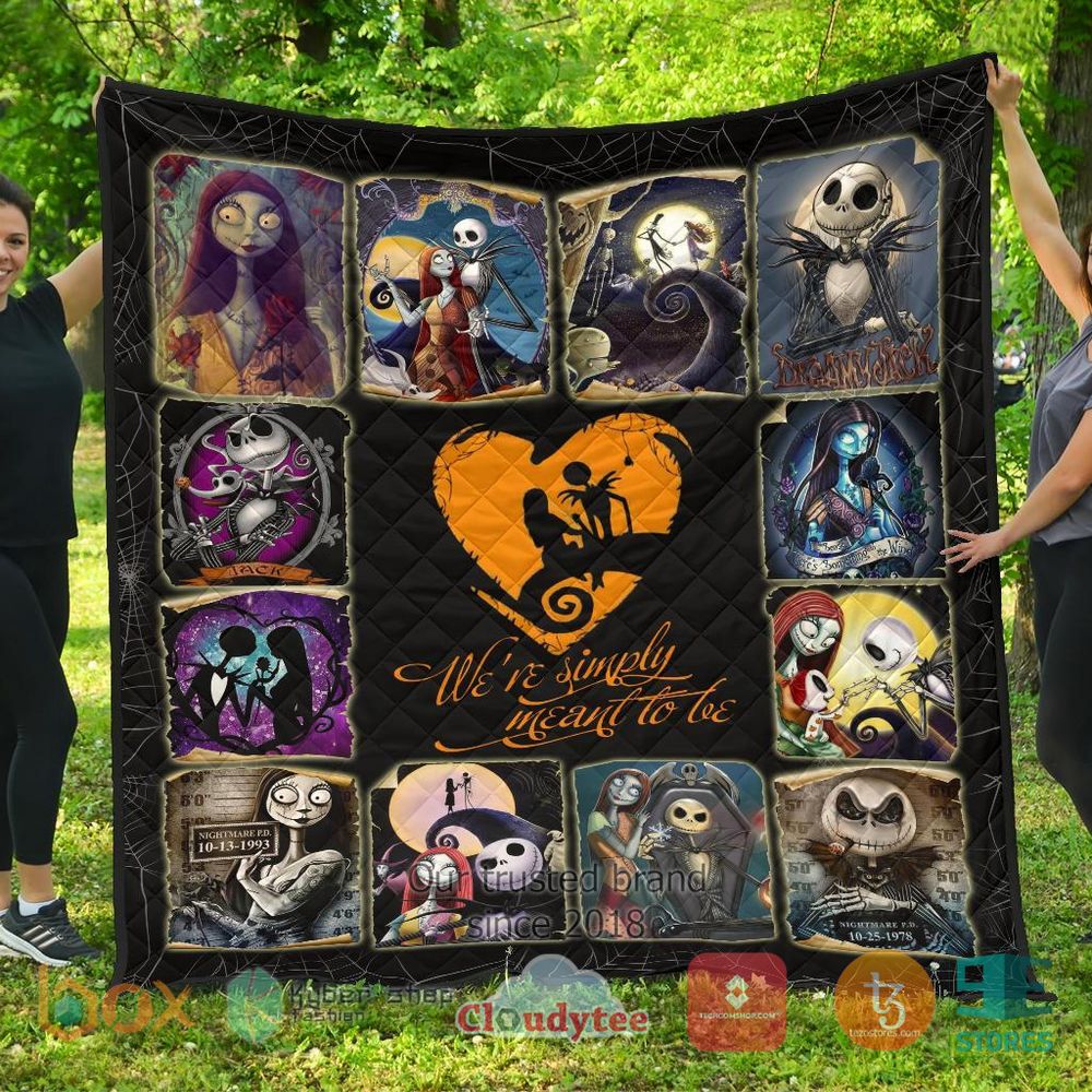 HOT Jack & Sally Nightmare Before Christmas Quilt 11