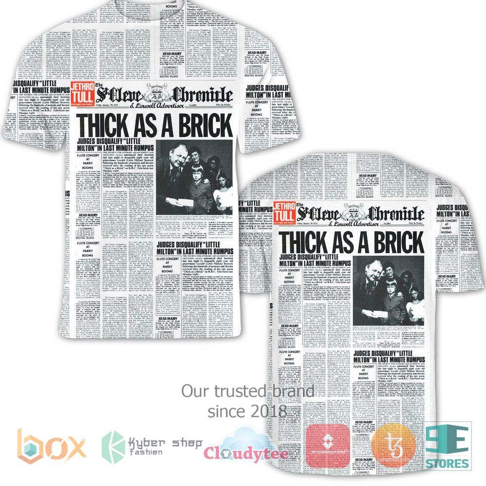 HOT Jethro Tull Thick as a Brick 3D T-Shirt 3