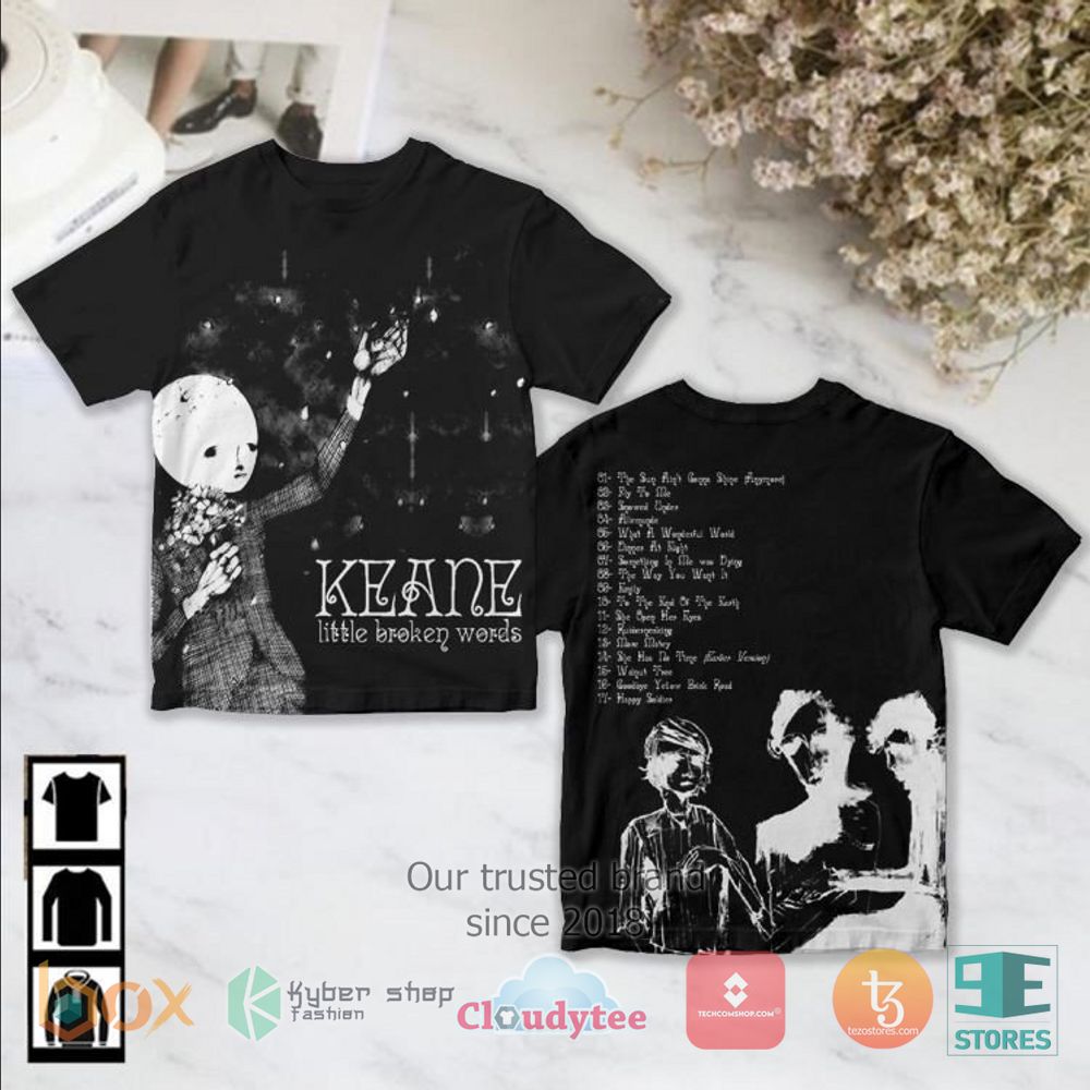 HOT Keane Little Broken Words T-Shirt 3
