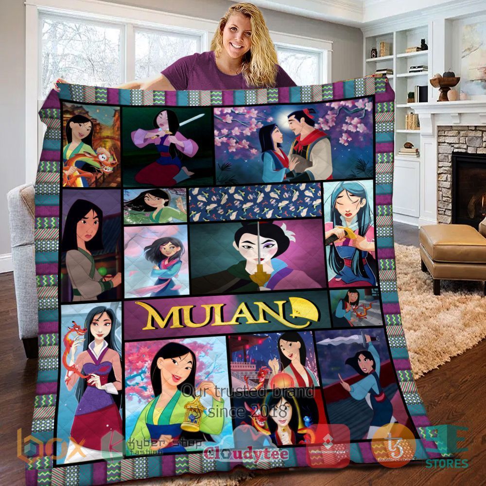 HOT Mulan Princess Quilt 3