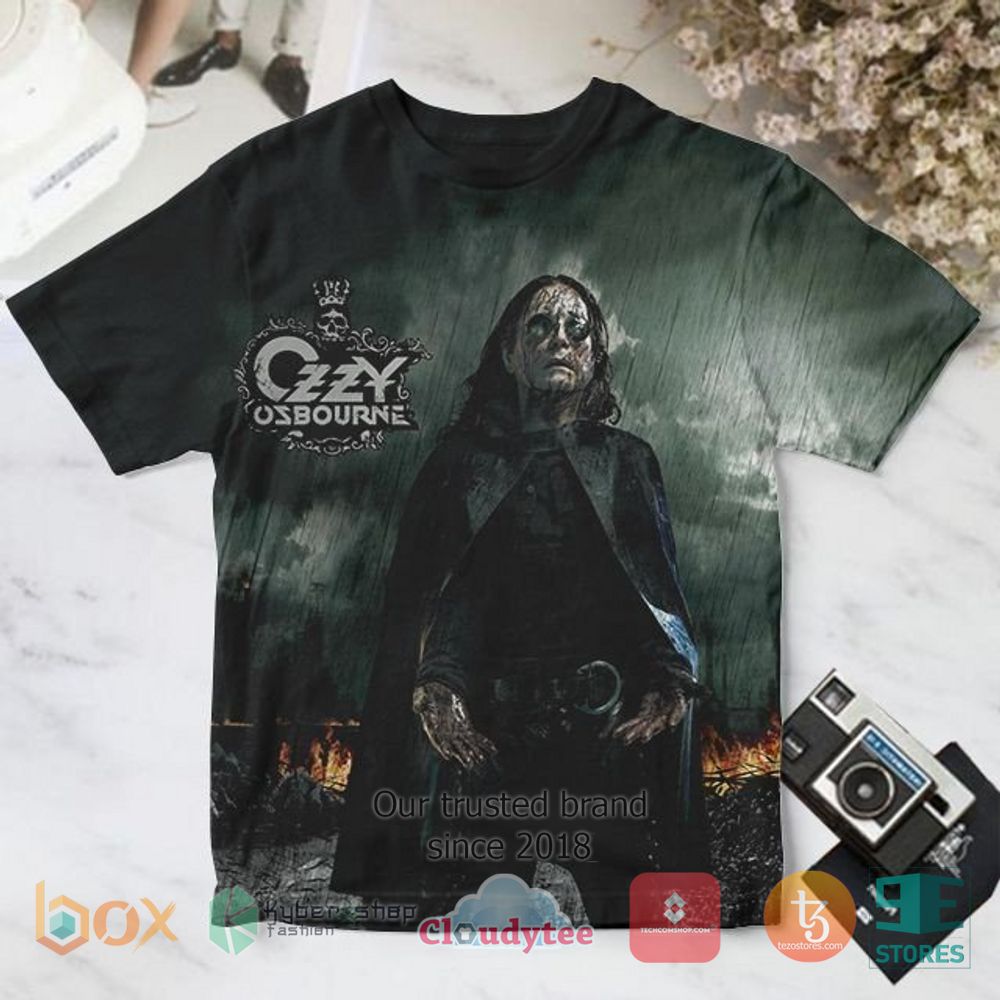 HOT Ozzy Osbourne Black Rain 3D over printed Shirt 2