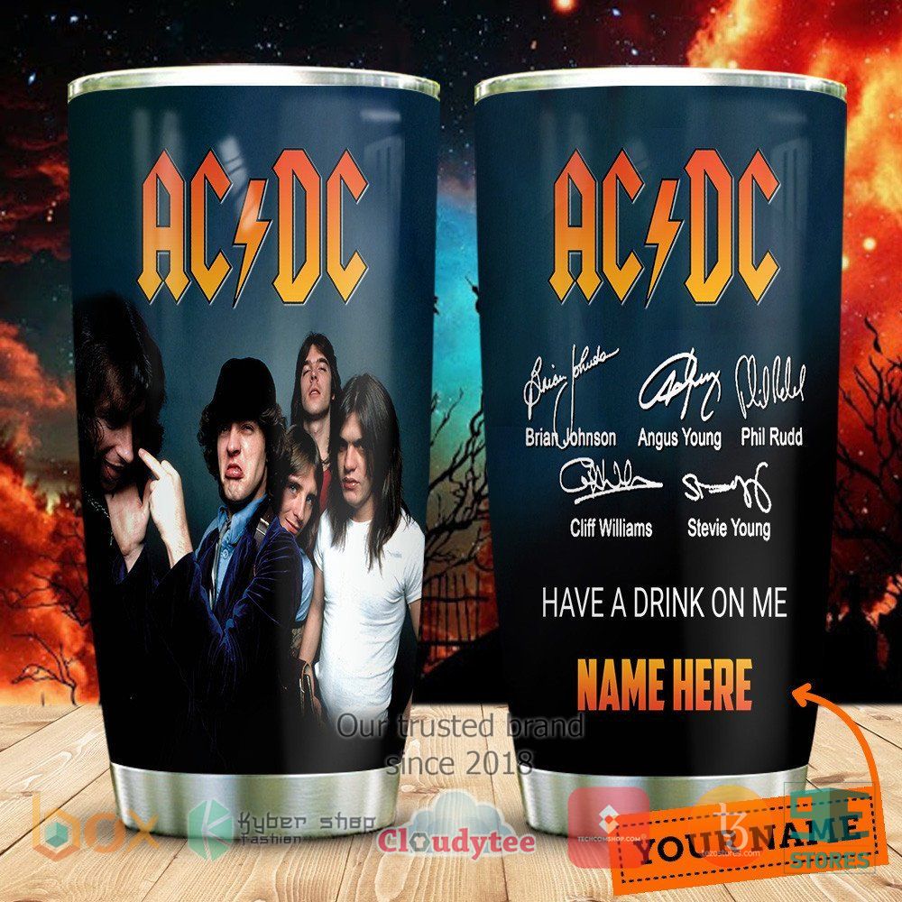 HOT Personalized AC DC character signs Have a drink on me Tumbler 2