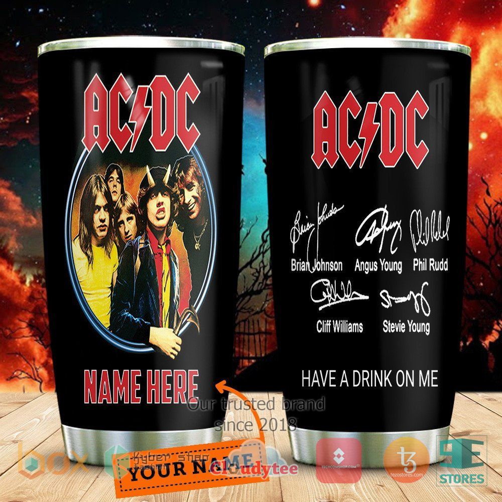HOT Personalized AC DC Have a drink on me sign characters names Tumbler 3