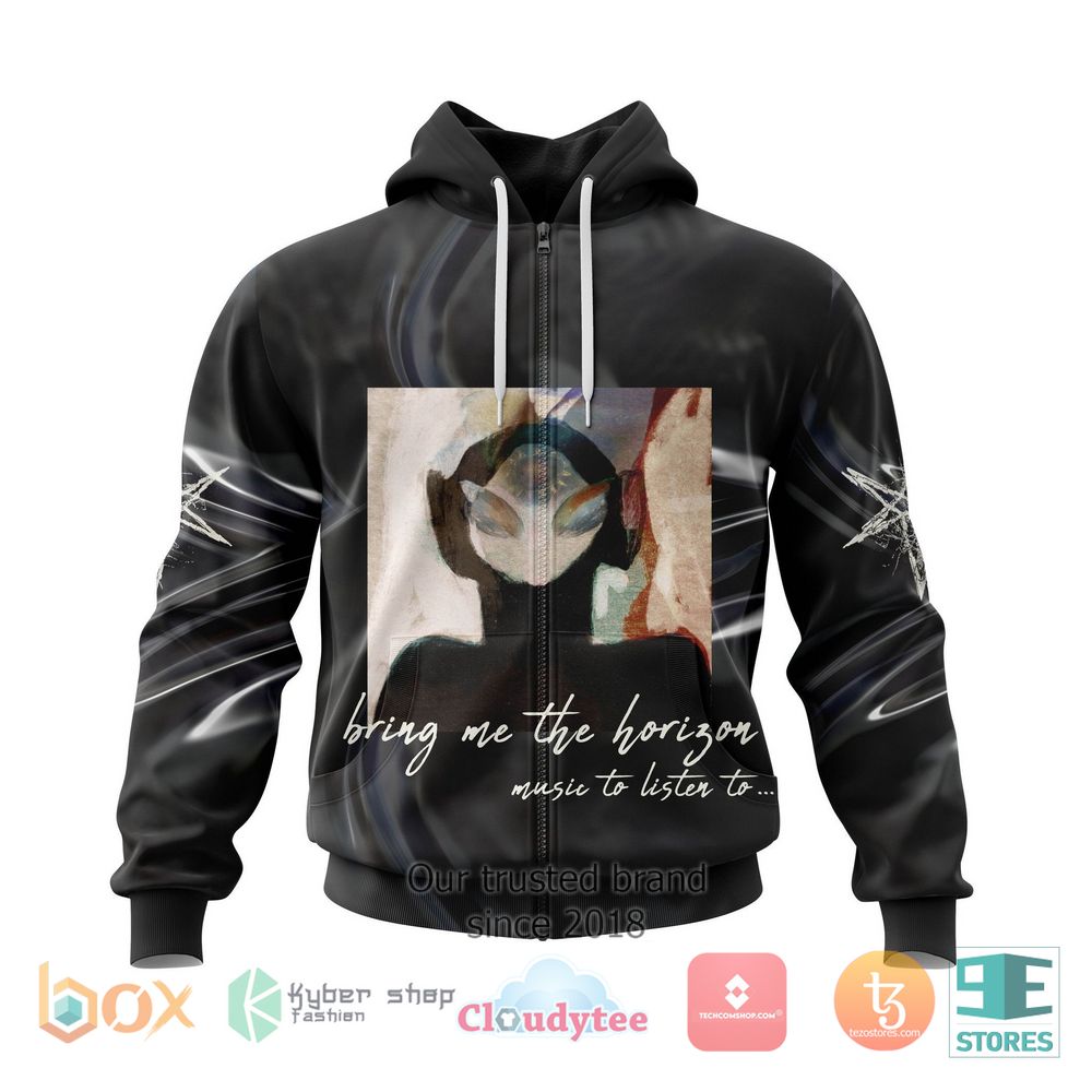 HOT Personalized Bring Me The Horizon Music to Listen To Zip Hoodie 4