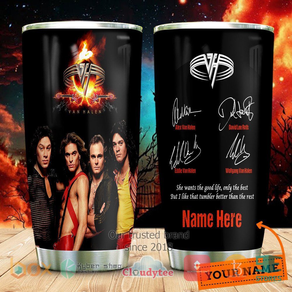 HOT Personalized Van Halen Character signs She Wants the good life Tumbler 2