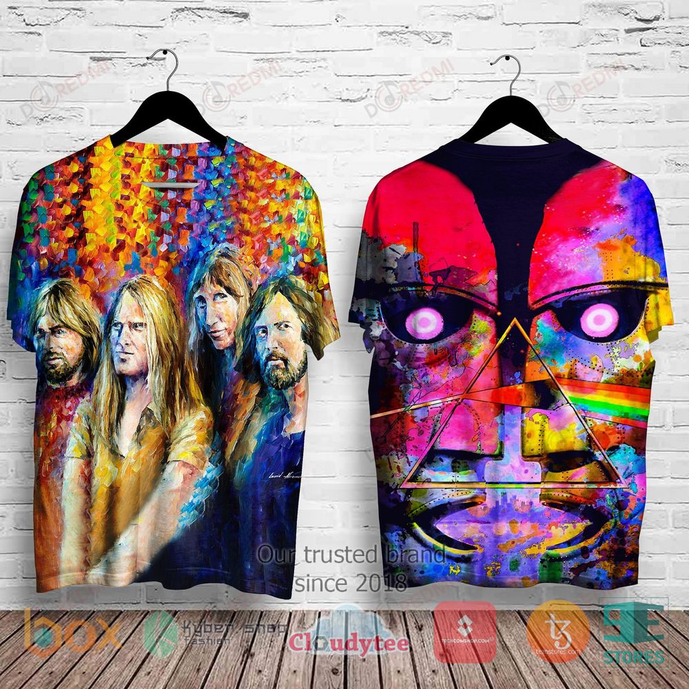 HOT Pink Floyd Members Pattern Album 3D Shirt 2